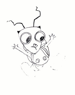 old sketch of puff