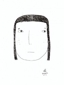 face of a girl -drawing