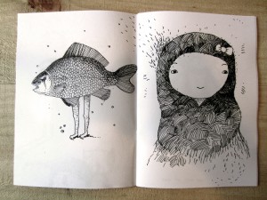 Fish with legs and doll
